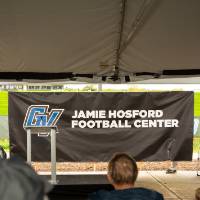 President Haas at the Jamie Hosford Football Center Expansion Site Celebration